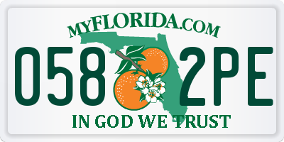 FL license plate 0582PE