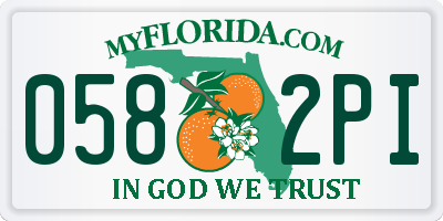 FL license plate 0582PI