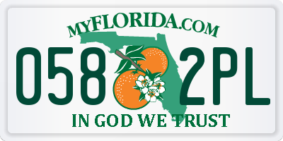 FL license plate 0582PL