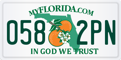 FL license plate 0582PN