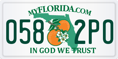 FL license plate 0582PO