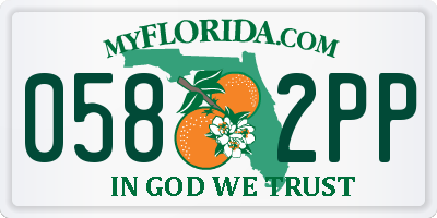 FL license plate 0582PP