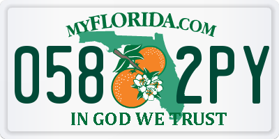 FL license plate 0582PY