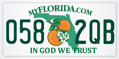 FL license plate 0582QB