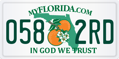 FL license plate 0582RD