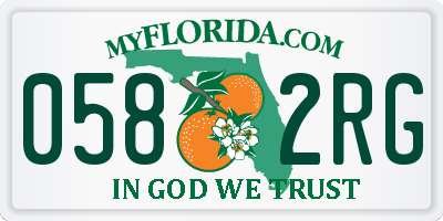 FL license plate 0582RG