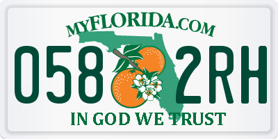 FL license plate 0582RH