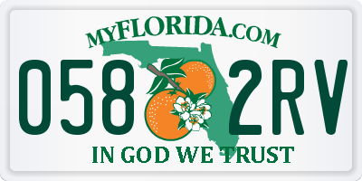 FL license plate 0582RV
