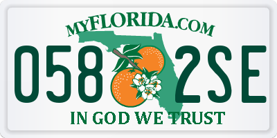 FL license plate 0582SE
