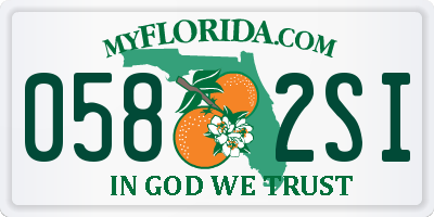 FL license plate 0582SI