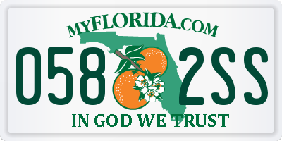 FL license plate 0582SS