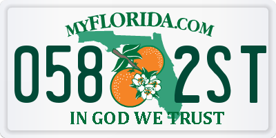 FL license plate 0582ST