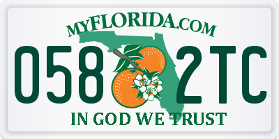 FL license plate 0582TC