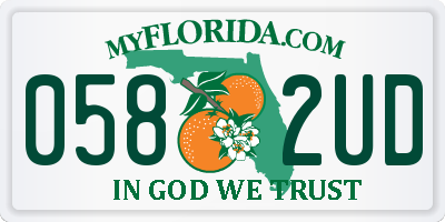 FL license plate 0582UD