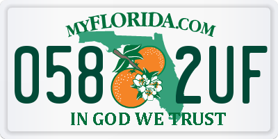 FL license plate 0582UF