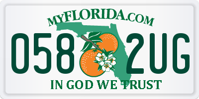 FL license plate 0582UG