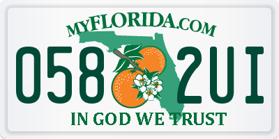 FL license plate 0582UI