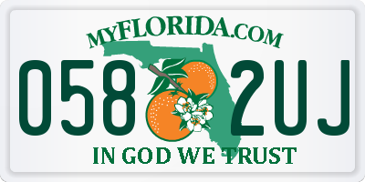 FL license plate 0582UJ