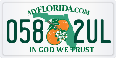 FL license plate 0582UL