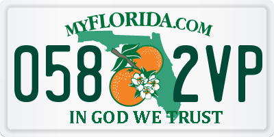 FL license plate 0582VP