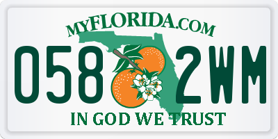 FL license plate 0582WM