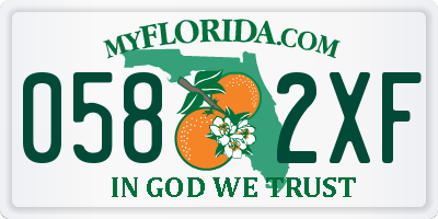 FL license plate 0582XF