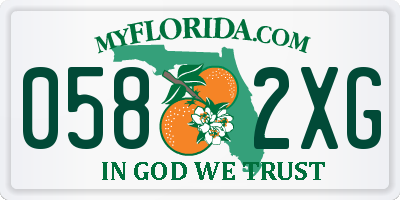 FL license plate 0582XG