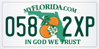 FL license plate 0582XP