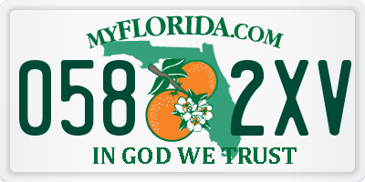 FL license plate 0582XV
