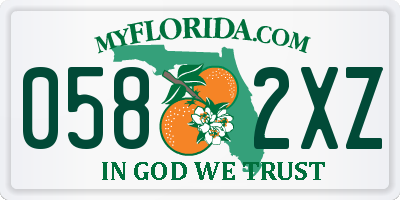 FL license plate 0582XZ