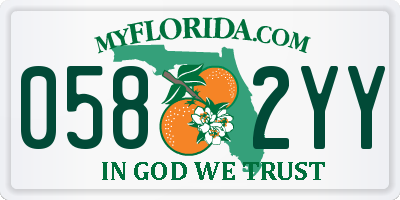FL license plate 0582YY