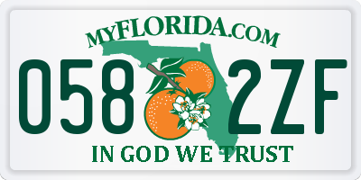 FL license plate 0582ZF