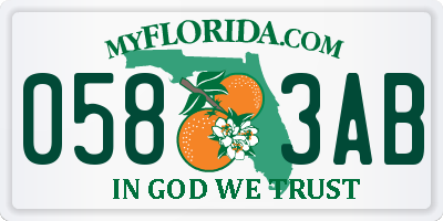 FL license plate 0583AB