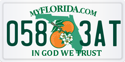FL license plate 0583AT