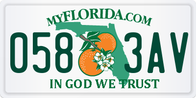 FL license plate 0583AV