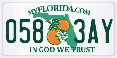 FL license plate 0583AY