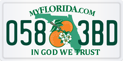 FL license plate 0583BD