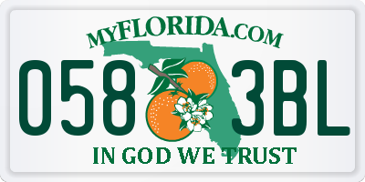 FL license plate 0583BL