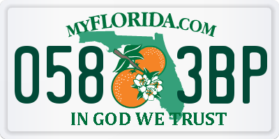 FL license plate 0583BP