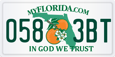 FL license plate 0583BT