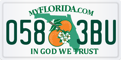 FL license plate 0583BU