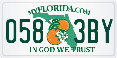 FL license plate 0583BY
