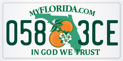 FL license plate 0583CE