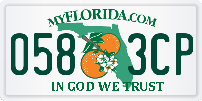FL license plate 0583CP