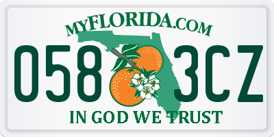 FL license plate 0583CZ