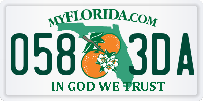 FL license plate 0583DA