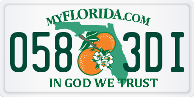 FL license plate 0583DI