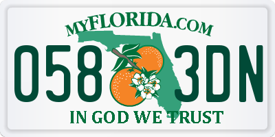 FL license plate 0583DN