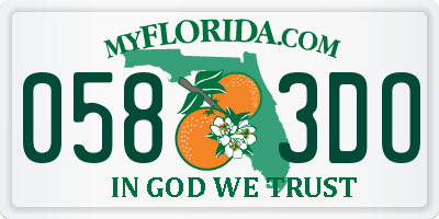 FL license plate 0583DO