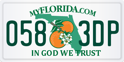 FL license plate 0583DP
